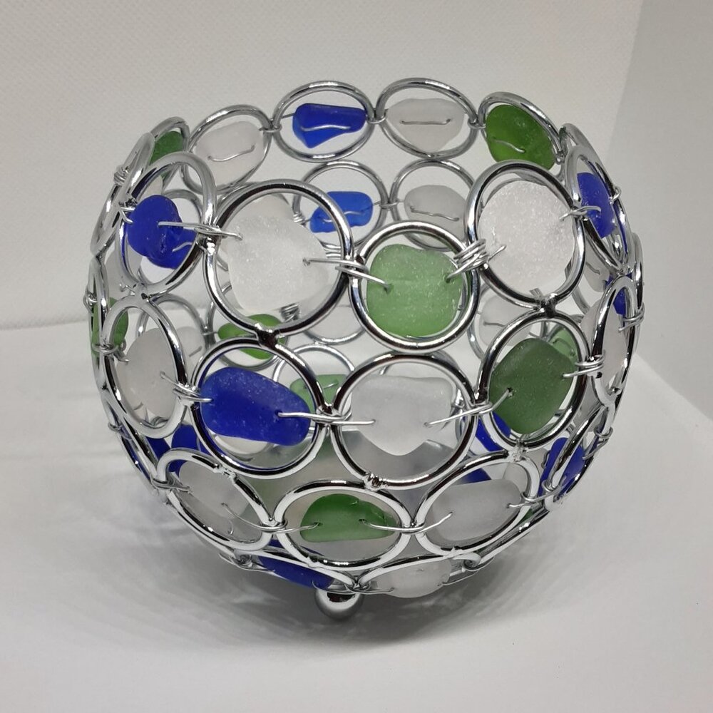 Sea Glass candle holder